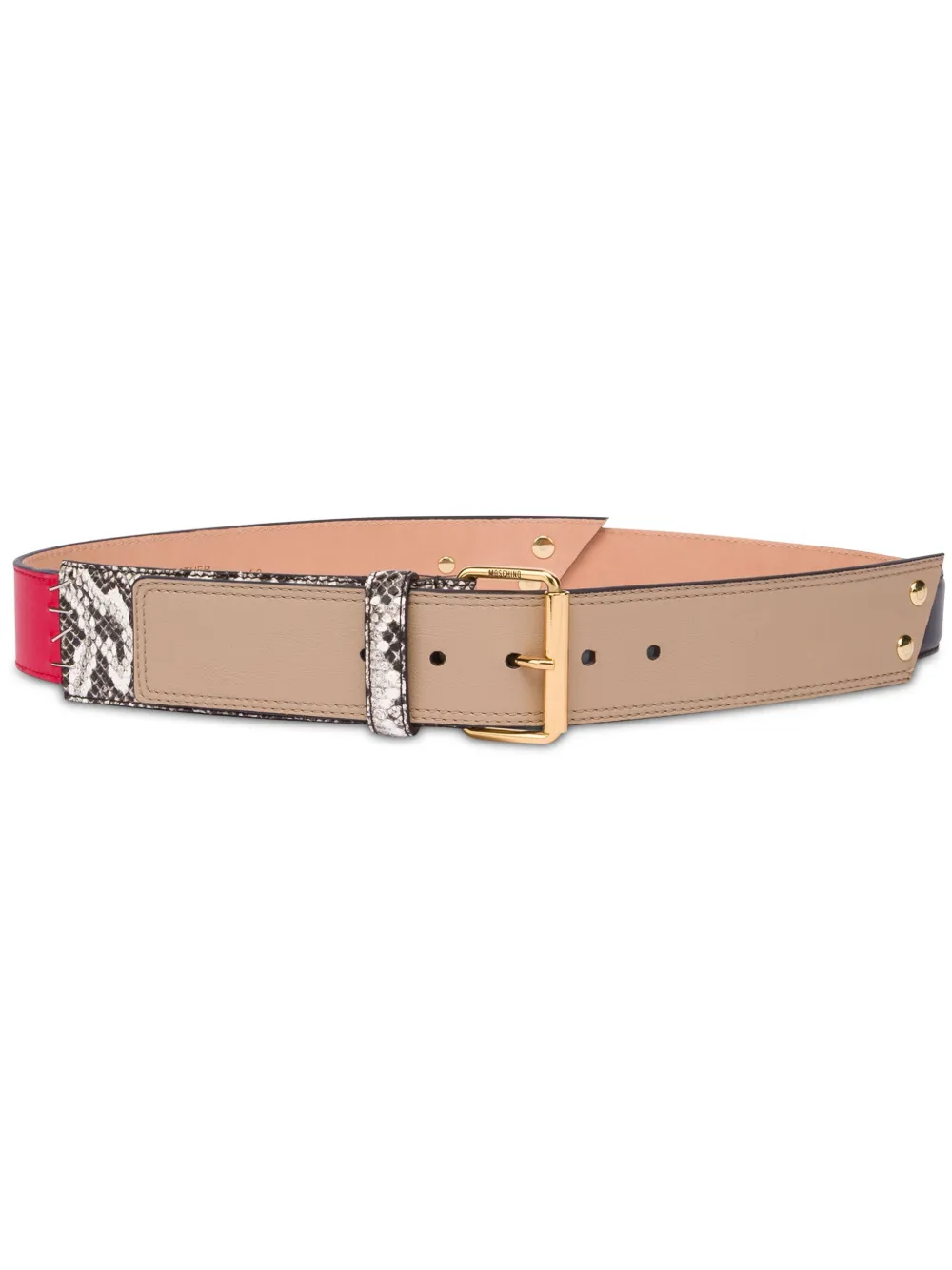 Moschino patchwork belt - Grey