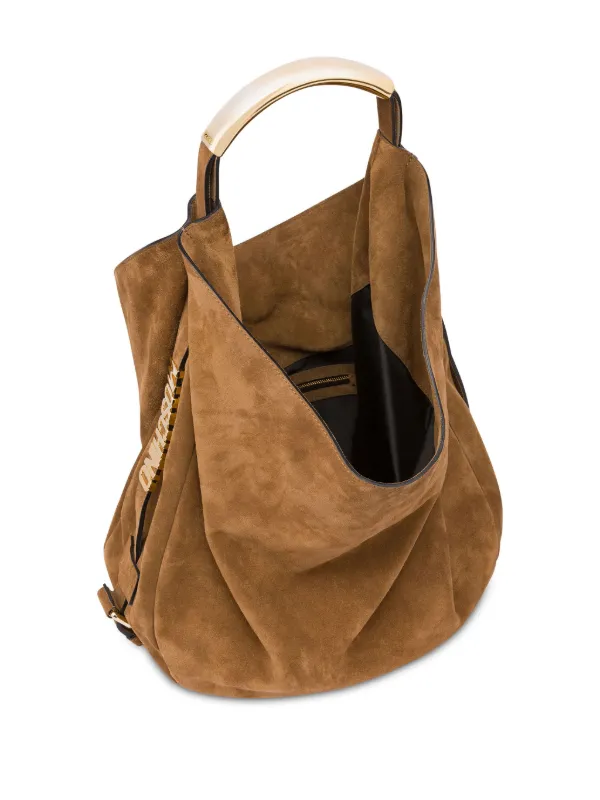 Moschino Handle Me Leather Shoulder Bag | Brown | FARFETCH