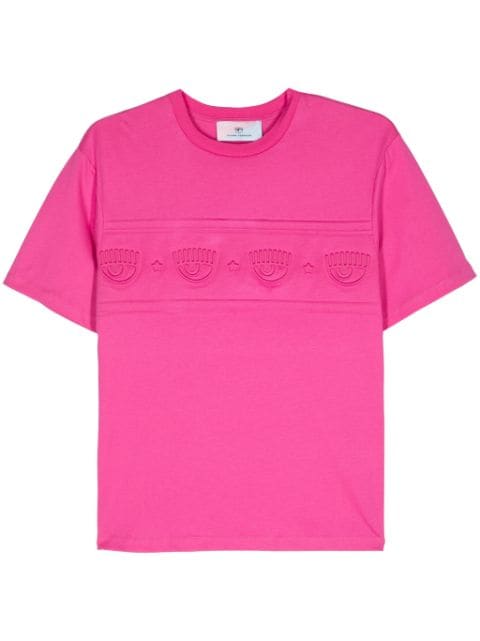 Chiara Ferragni Eyelike-embossed cotton T-shirt