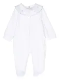 Siola embroidered-collar pajamas - White