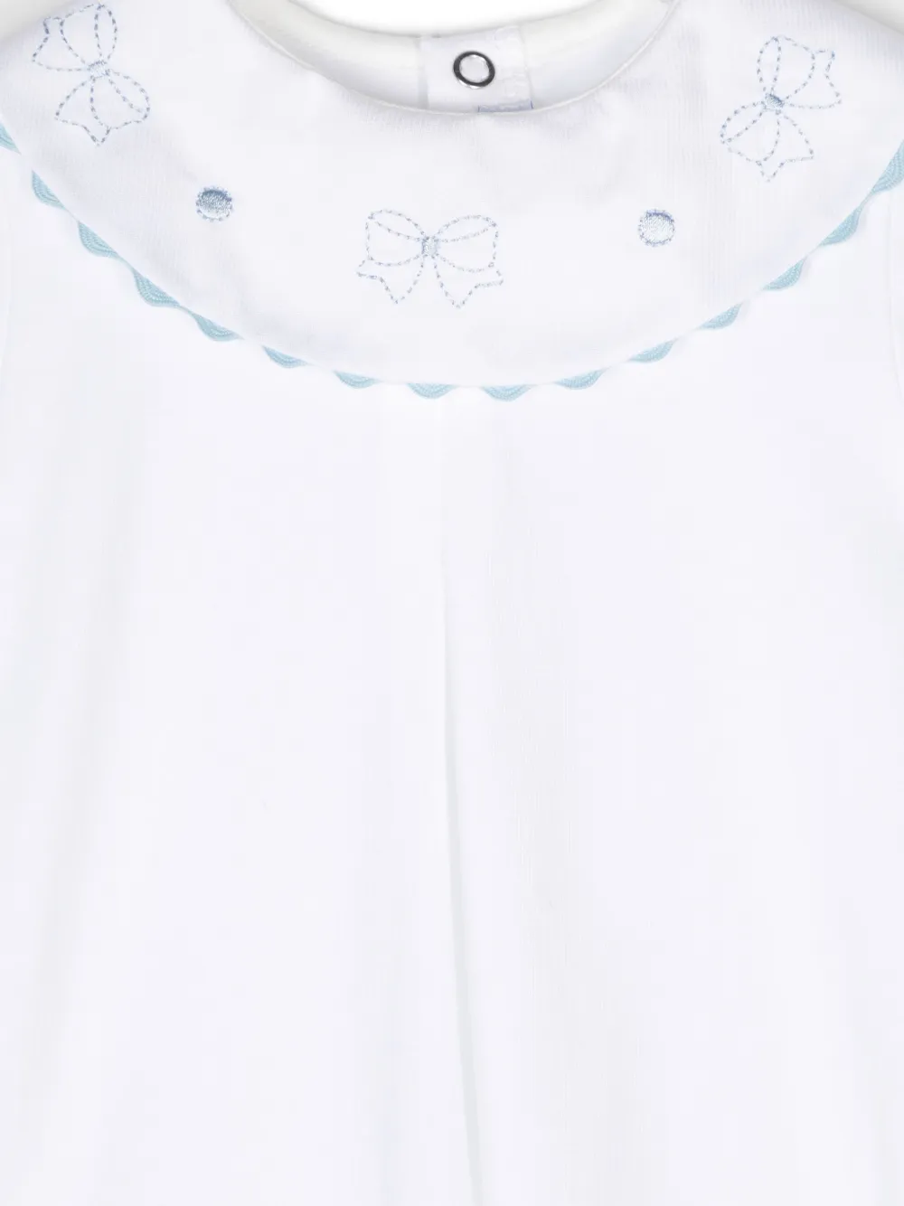 Siola Pyjama met geborduurde kraag Wit