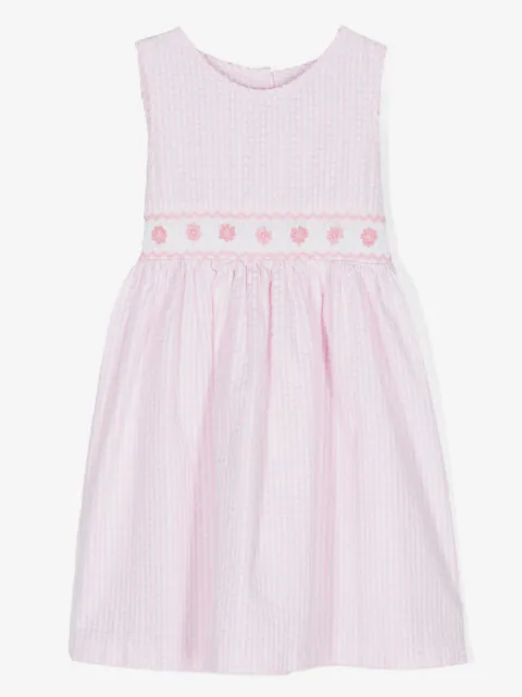 Siola gingham-check seersucker dress