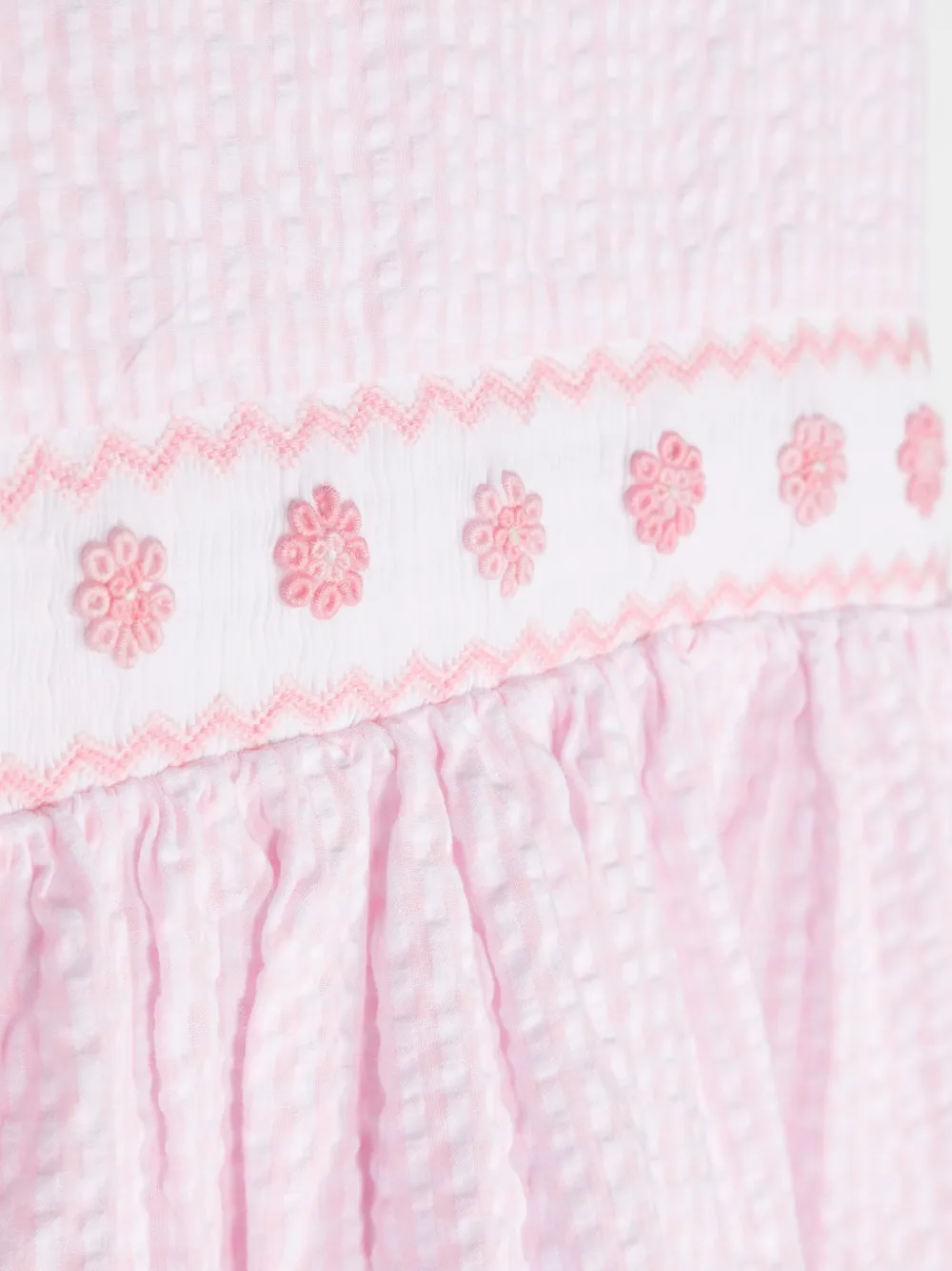 Siola Seersucker jurk met gingham ruit Roze
