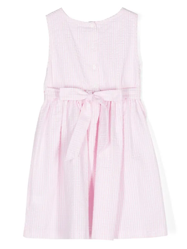 Siola gingham-check Seersucker Dress Pink FARFETCH IN