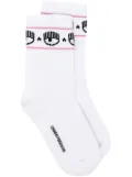 Chiara Ferragni Eye Star ribbed-ankle socks - White