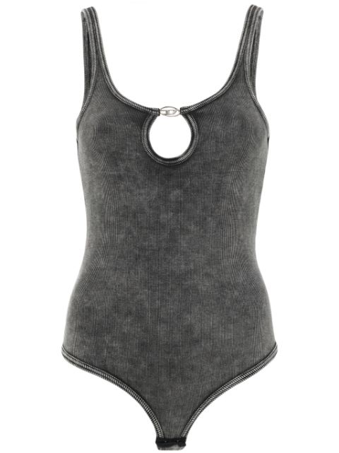 Diesel Ufby logo-plaque ribbed bodysuit Women