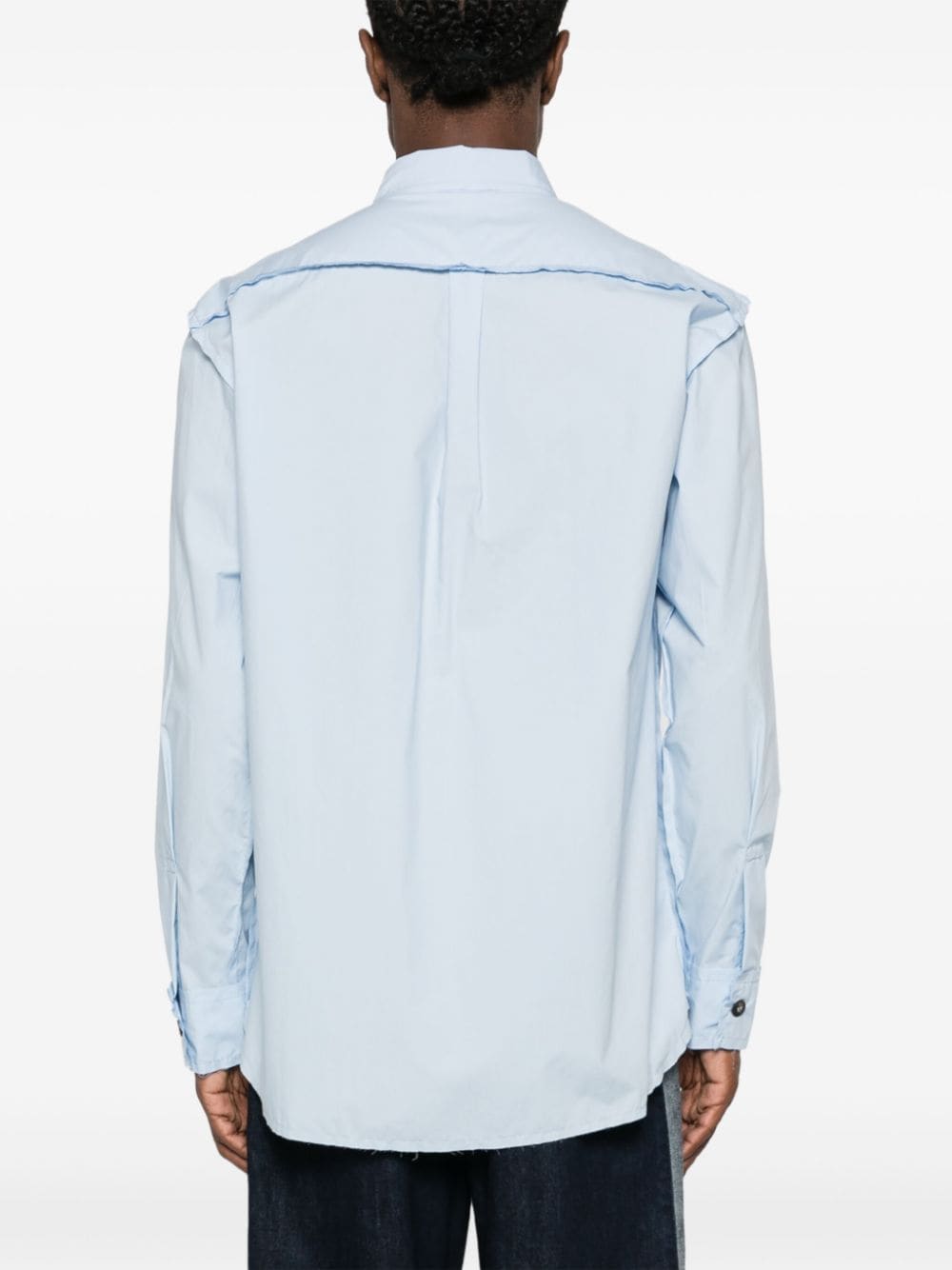 Shop Société Anonyme Antoine Raw-cut Shirt In Blue