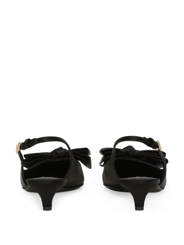 DOLCE&GABBANA ドルチェ&ガッバーナ　スリングバック　パンプス Beigeのウィメンズ シルクエフェクト ナッパレザー スリング