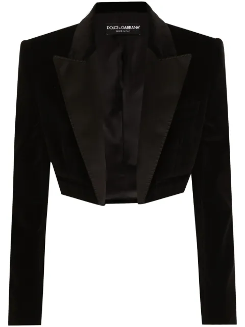 Dolce & Gabbana blazer de terciopelo corto