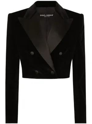 【美品】Dolce&Gabbanaドルチェ&ガッバーナ クロップドジャケット Dolce & Gabbana クロップド ジャケット | ブラック | FARFETCH JP