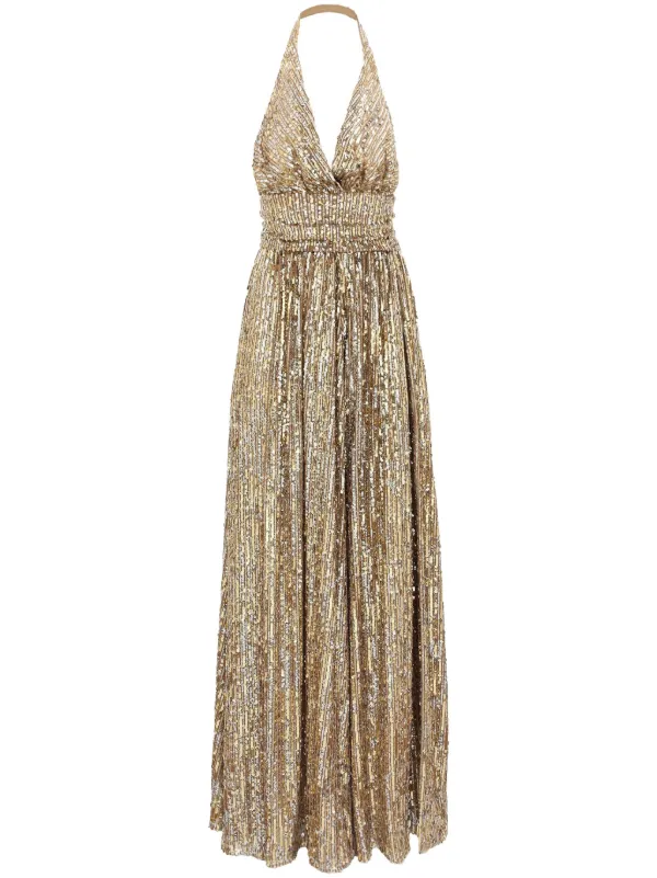 DRESCCO ドレスコ　ゴールドスパンコールドレス　100-105CM GIRL DRESS