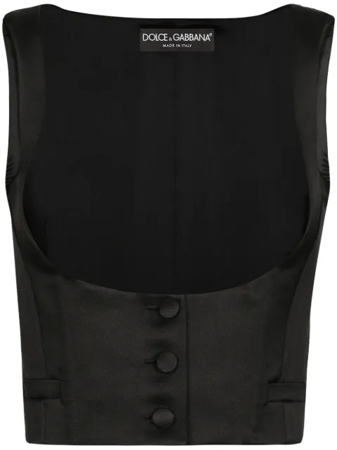 Dolce & Gabbana sleeveless satin vest