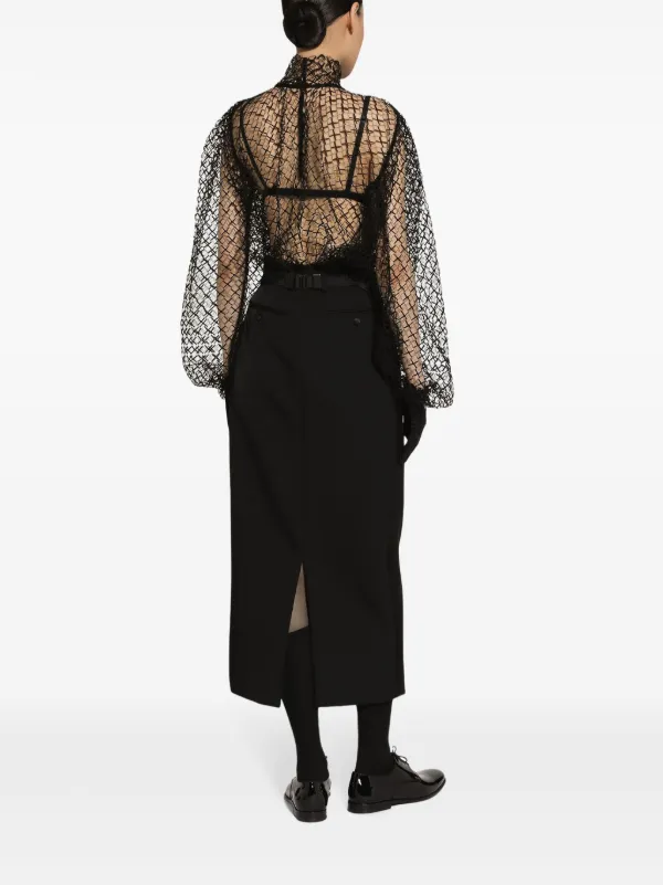 DOLCE&GABBANA ブラウス Dolce & Gabbana クリアデザイン ブラウス | ブラック | FARFETCH JP