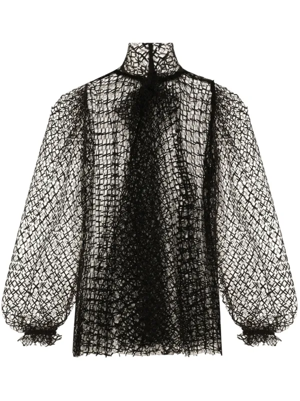 DOLCE&GABBANA ブラウス Dolce & Gabbana クリアデザイン ブラウス | ブラック | FARFETCH JP