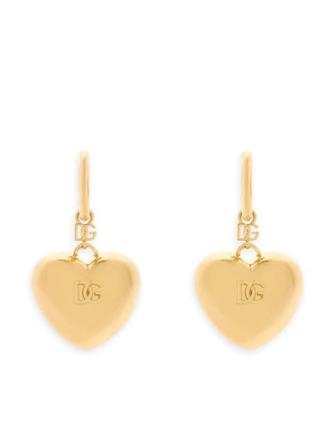 Dolce & Gabbana DG heart dangle earrings