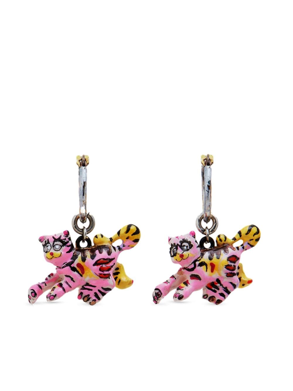 Marni pendant hoop earrings - Pink