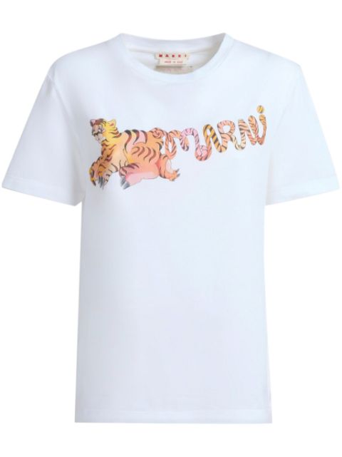 Marni logo-print cotton T-shirt Women