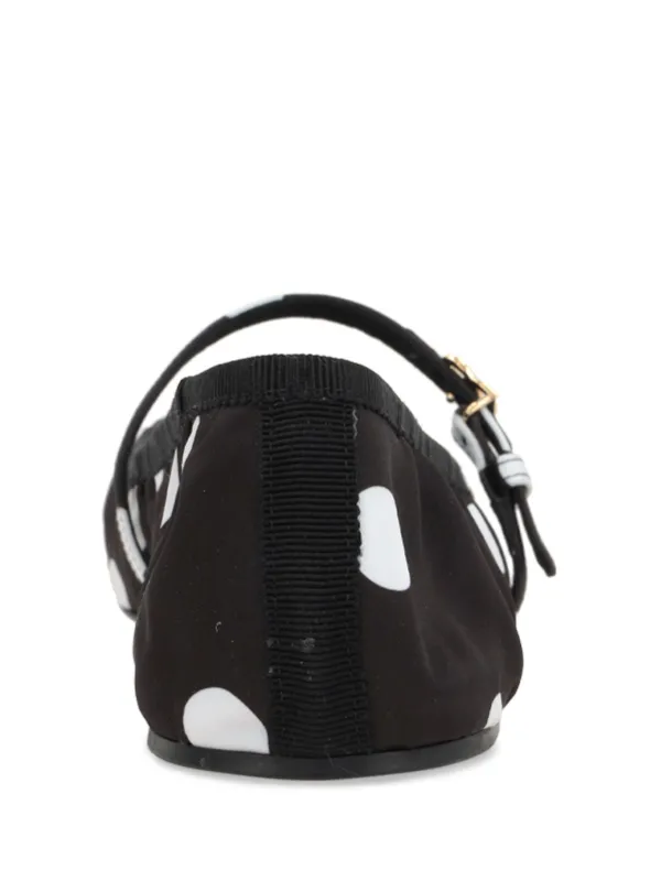 Dolce & Gabbana Polka Dot Ballerina Shoes | Black | FARFETCH