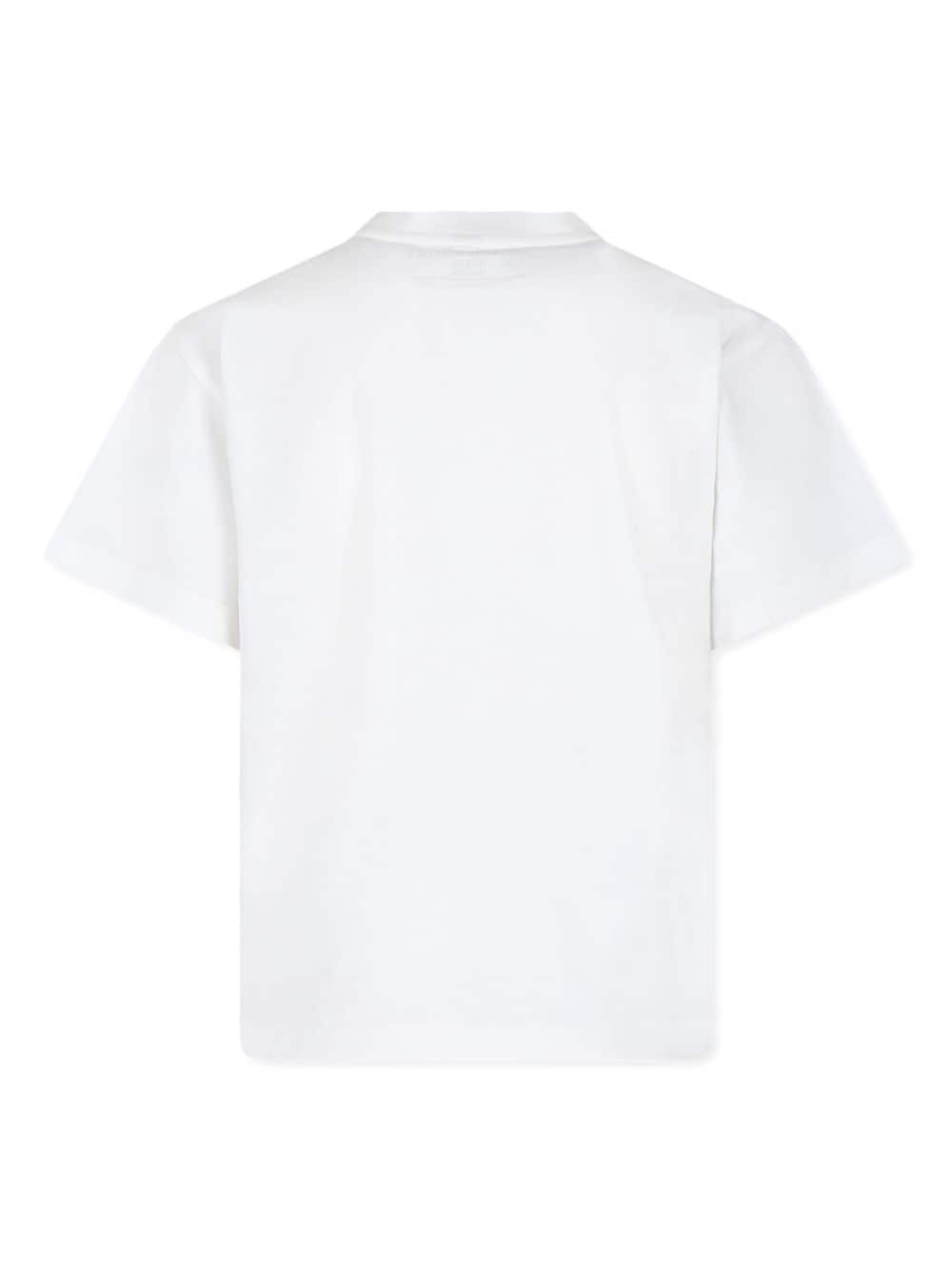Stella McCartney Kids logo-print organic-cotton T-shirt Wit