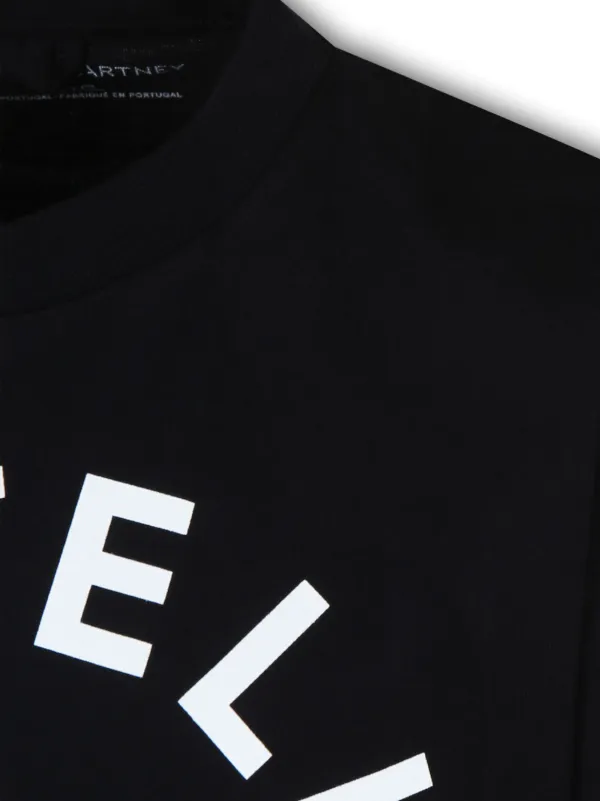 Stella McCartney Kids logo-print organic-cotton T-shirt | Black