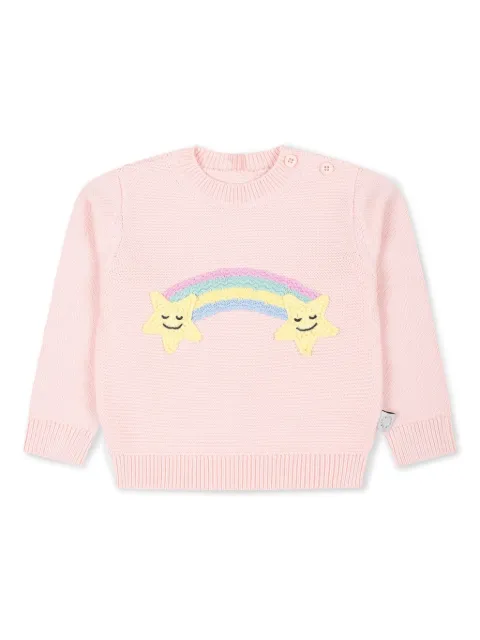 Stella McCartney Kids كنزة منسوجة بزينة أبليكة
