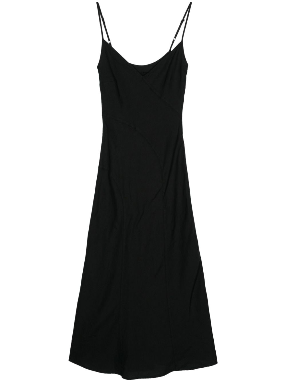 Shop 120% Lino Linen Maxi Dress In Black