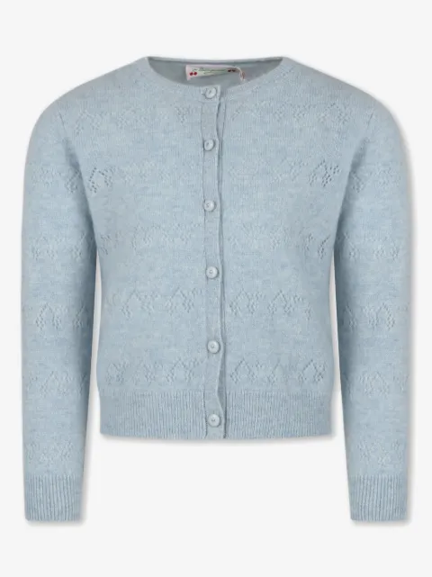 Bonpoint pointelle-knit cashmere cardigan