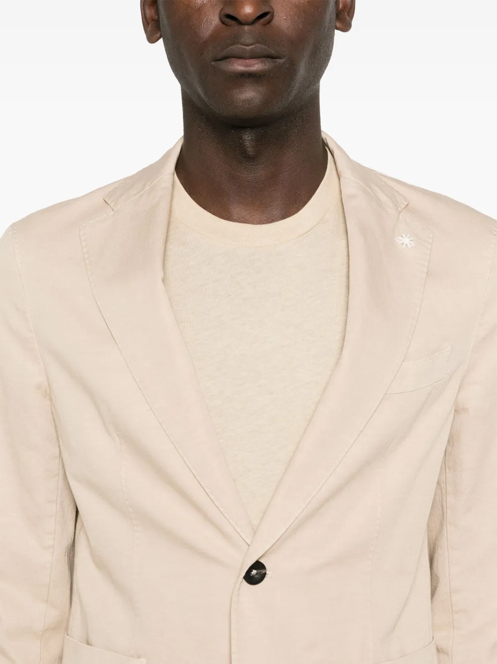 Manuel Ritz Blazer met enkele rij knopen Beige