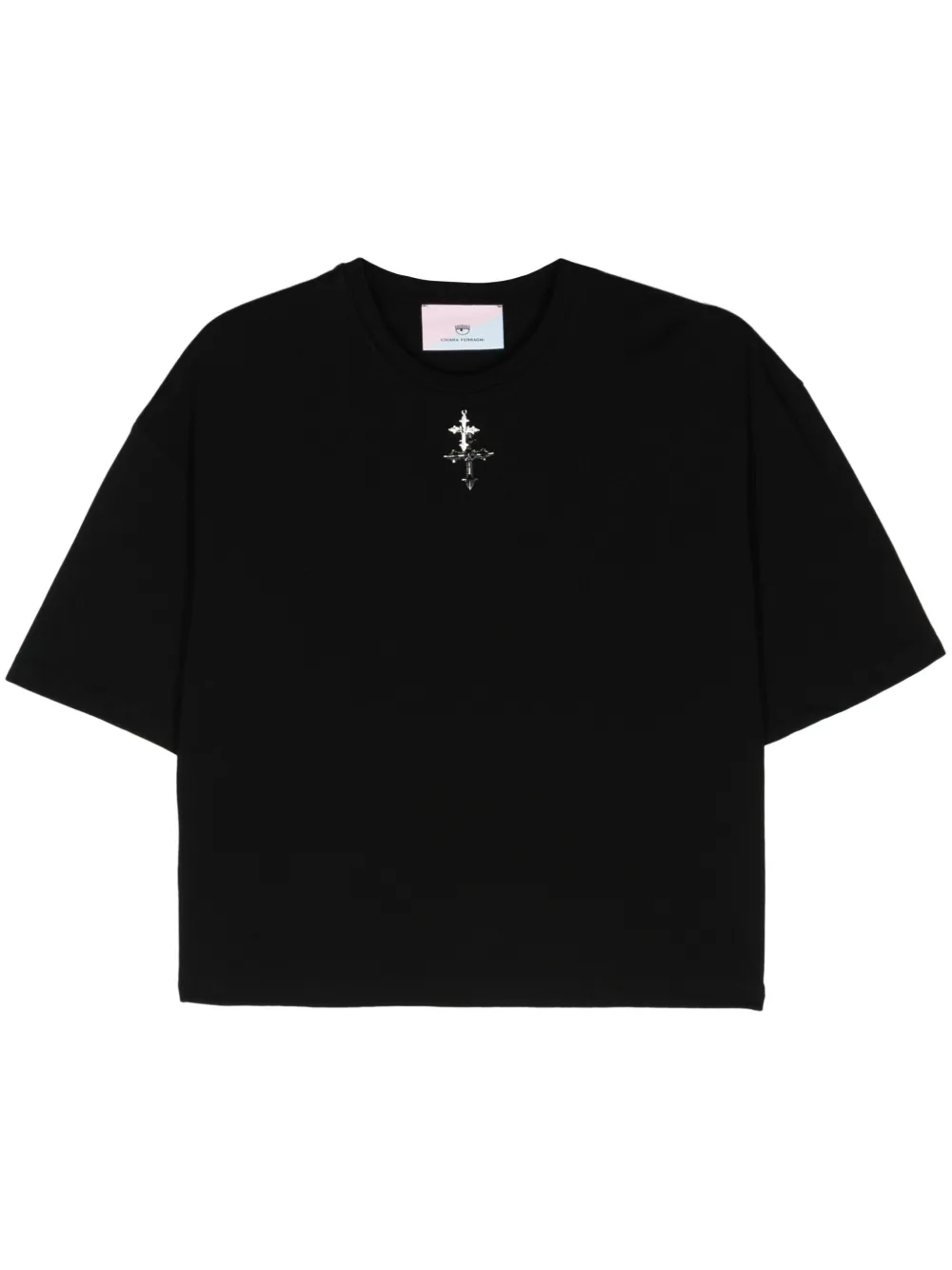cross-charm cotton T-shirt
