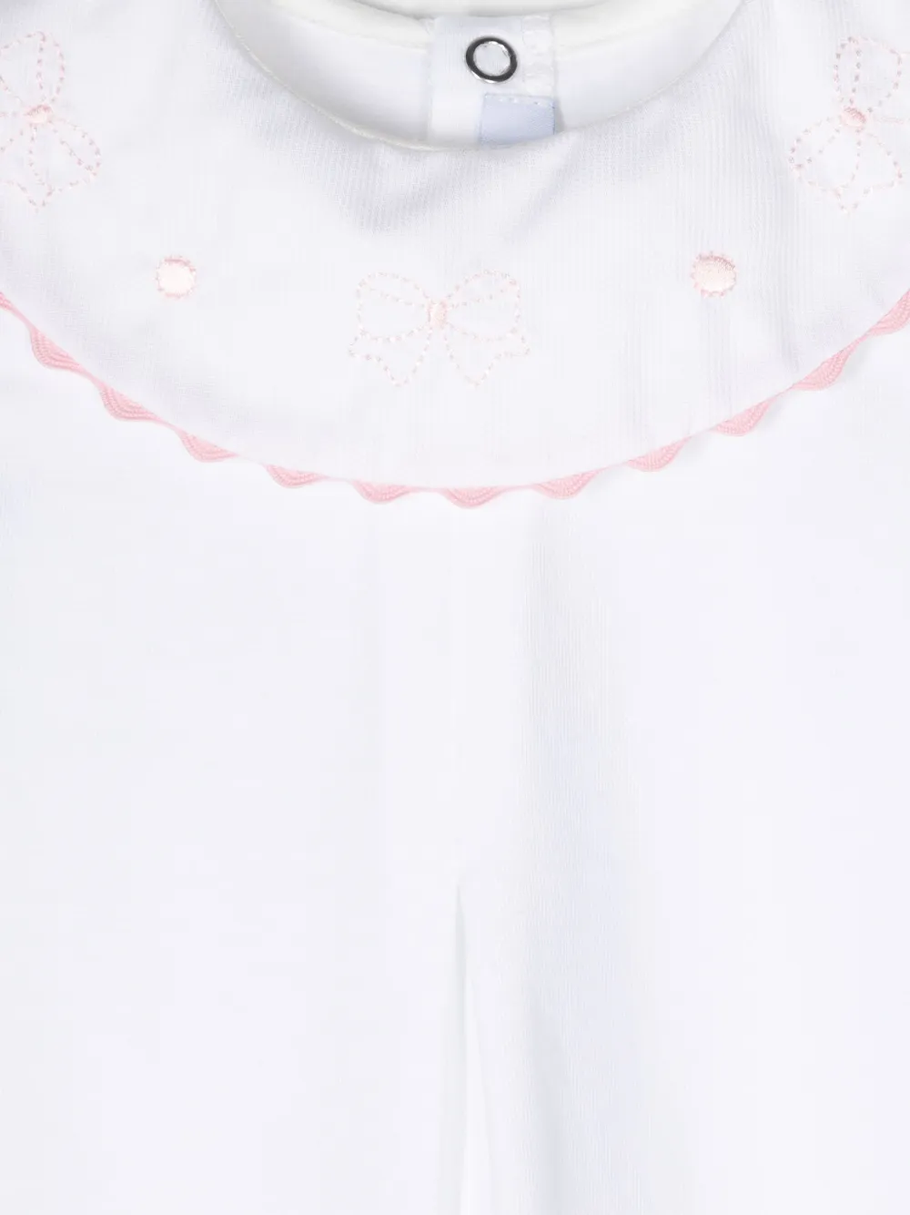 Siola Pyjama met geborduurde kraag Wit
