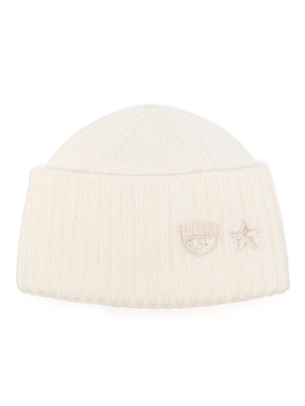 Eye Star-embroidered ribbed beanie