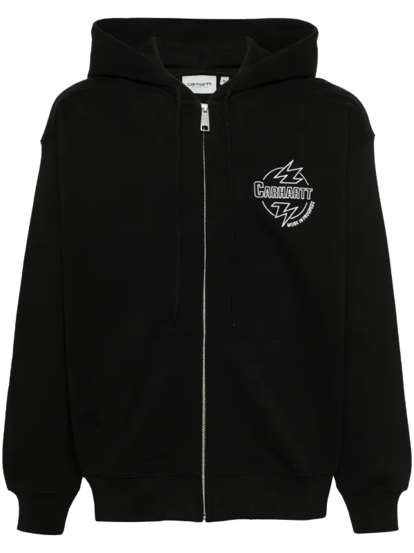 Carhartt WIP Ablaze zip up Hoodie Black FARFETCH AU