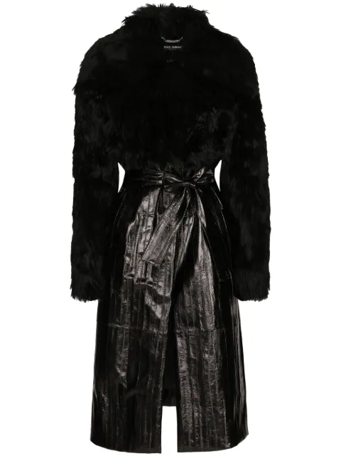 Dolce & Gabbana leather coat