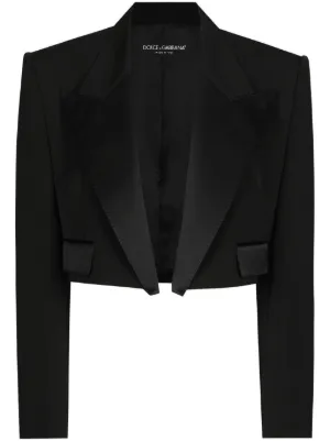 Dolce & Gabbana クロップド テーラードジャケット | ブラック