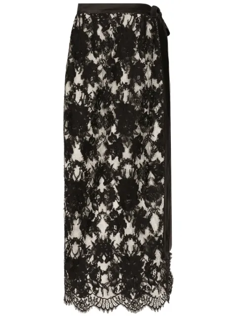 Dolce & Gabbana chantilly-lace midi skirt 