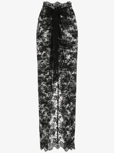 Dolce & Gabbana long Chantilly lace skirt