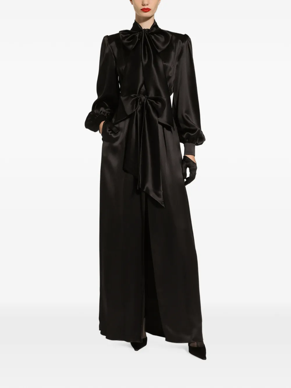Dolce & Gabbana Satijnen jurk Zwart