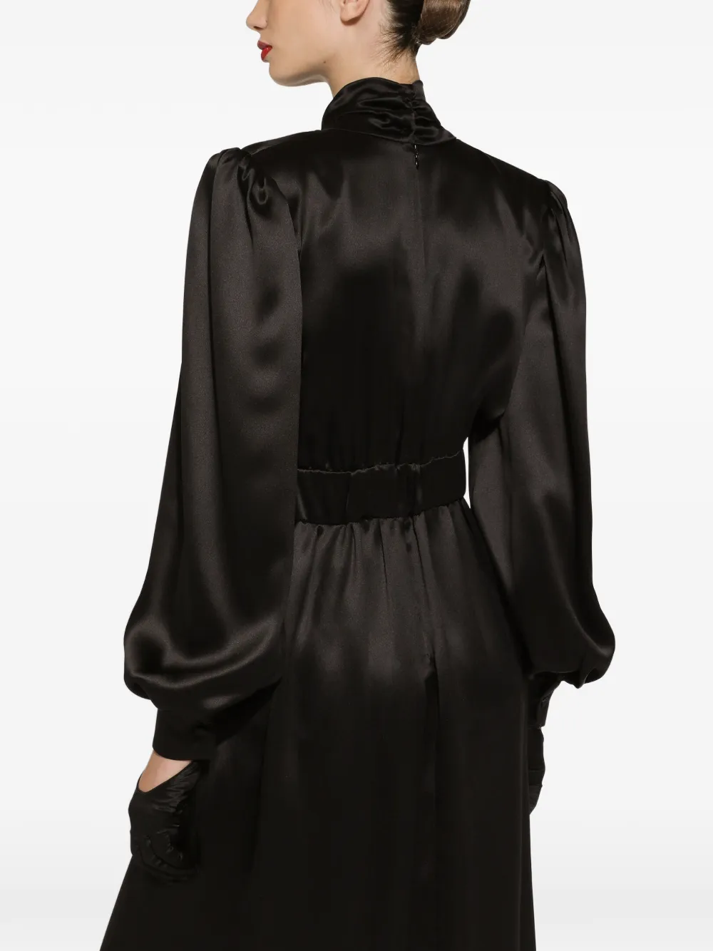 Dolce & Gabbana Satijnen jurk Zwart