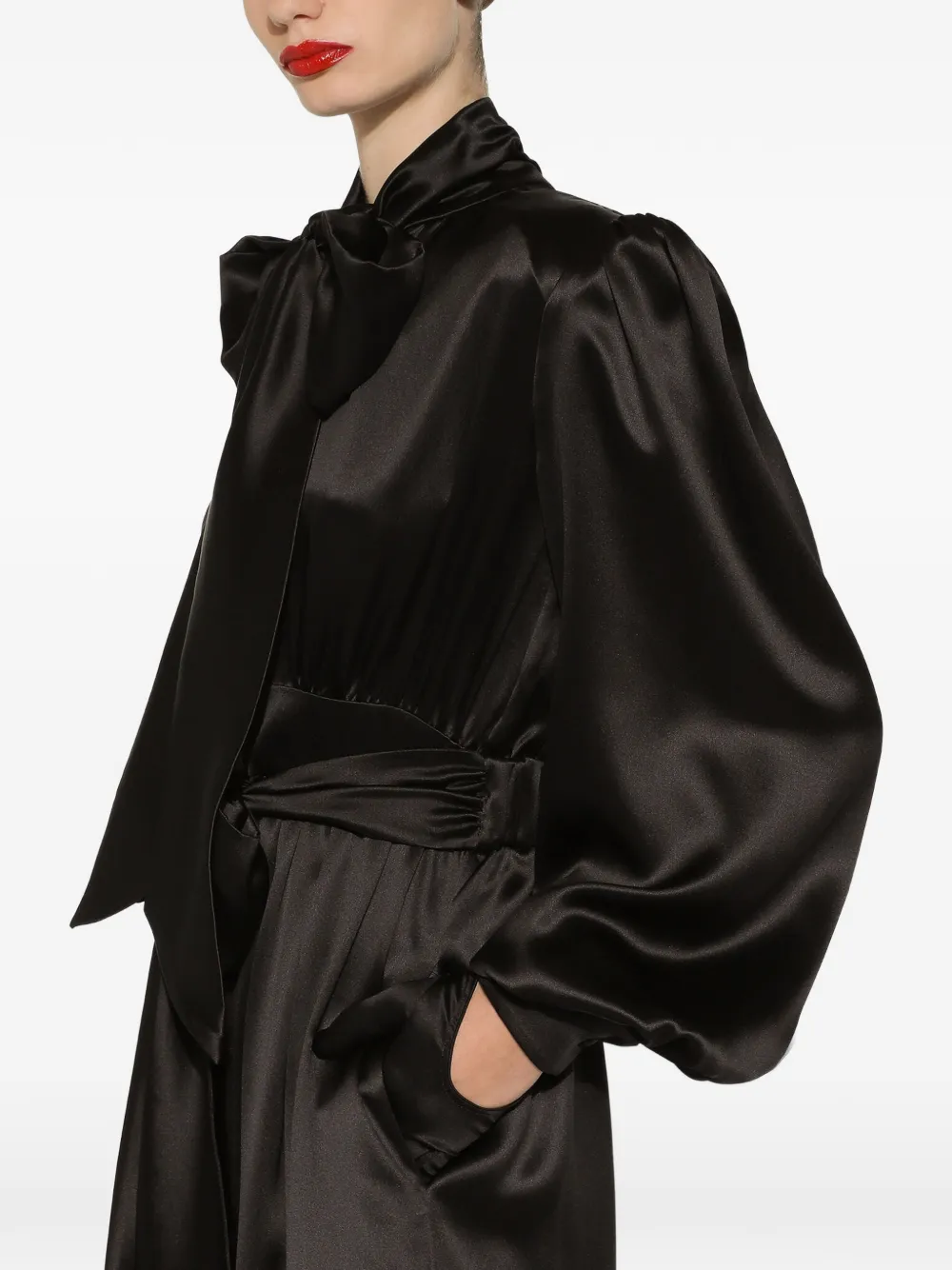 Dolce & Gabbana Satijnen jurk Zwart