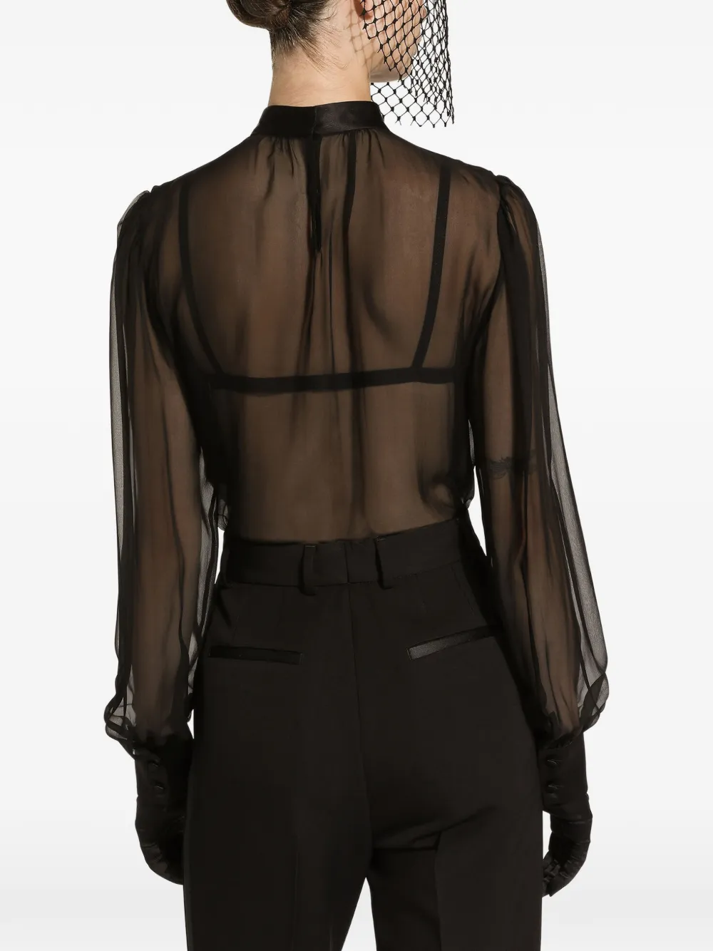 Dolce & Gabbana Blouse met halternek Zwart