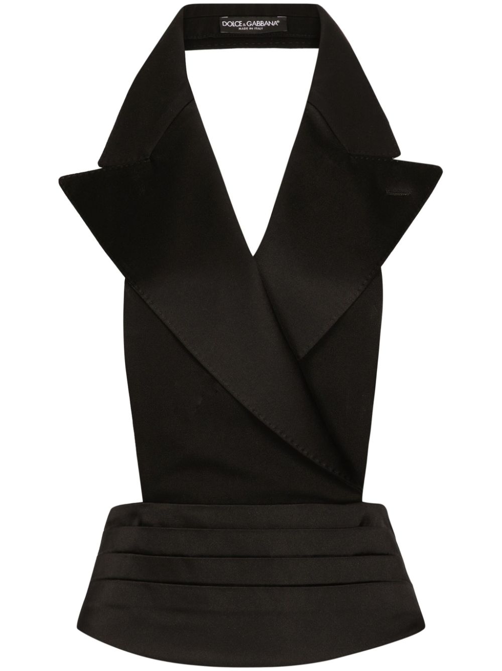 Shop Dolce & Gabbana Notch-lapel Vest In Schwarz