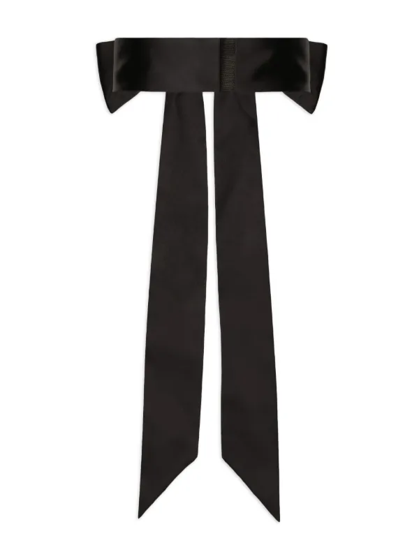 Dolce & Gabbana リボンディテール シルクベルト | ブラック | FARFETCH JP