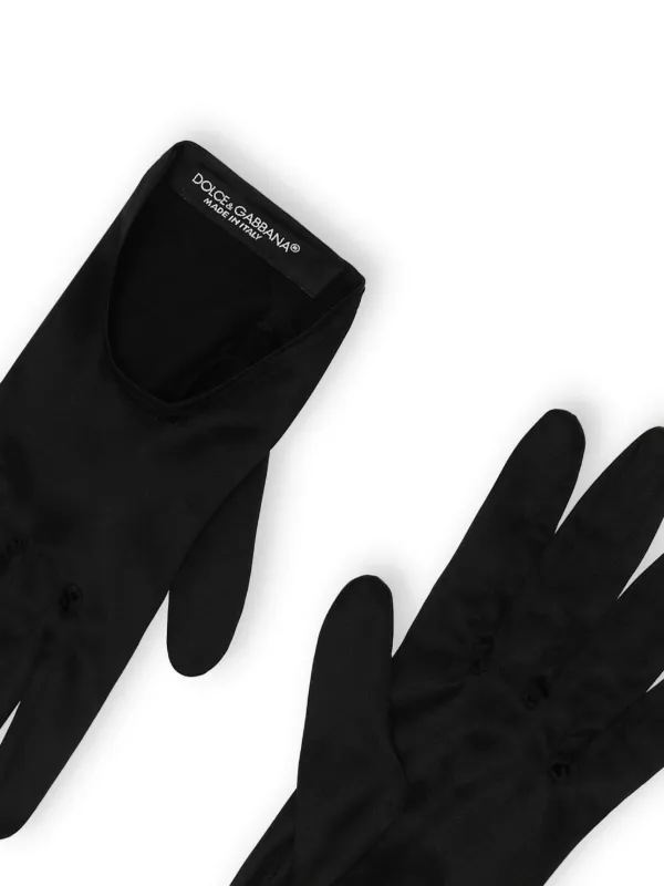 手袋 DOLCE & GABBANA Woman Gloves Black FX00KTJAWZ9 N0000 Dolce & Gabbana Silk Gloves | Black | FARFETCH