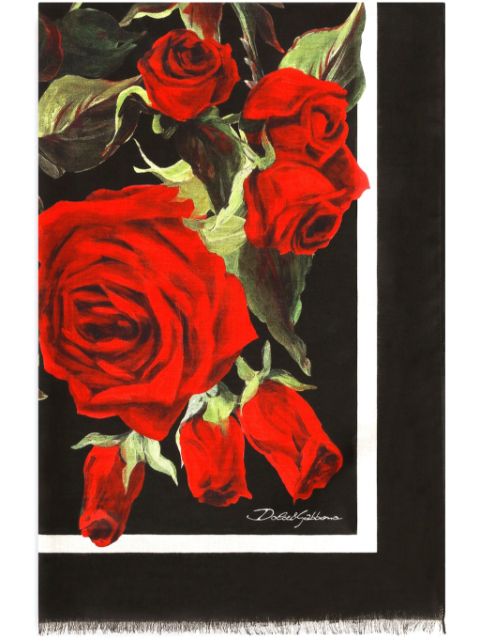 Dolce & Gabbana rose-print scarf Women