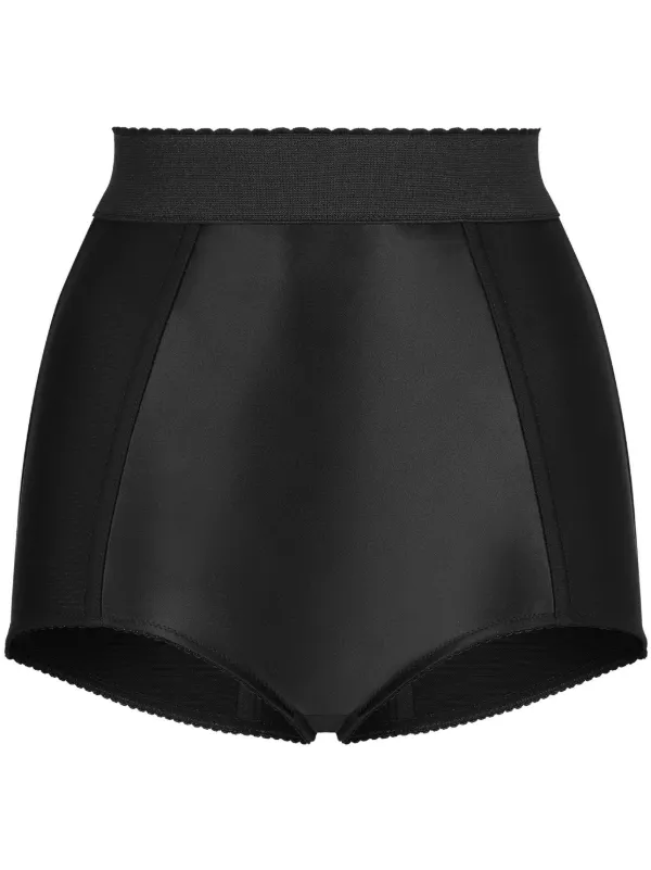 【DOLCE&GABBANA】ハイウエストサテンパンティー High-waisted shaper panties in jacquard and satin in White