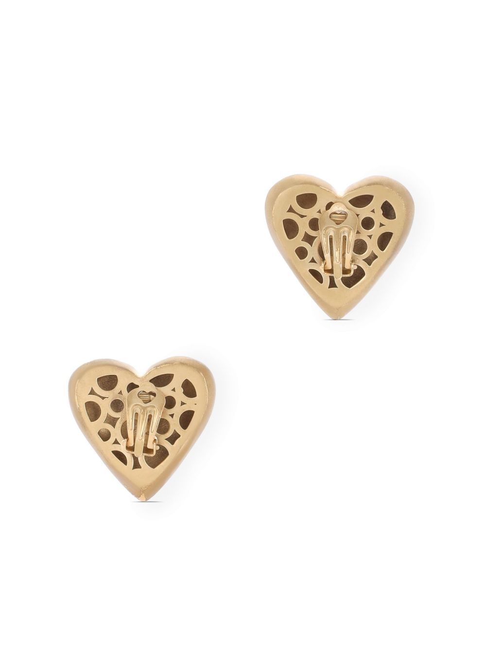 Shop Dolce & Gabbana Heart Clip-on Earrings In Gold