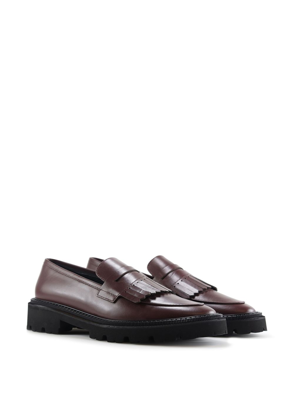 Notabene Tereza fringed leather loafers - Brown