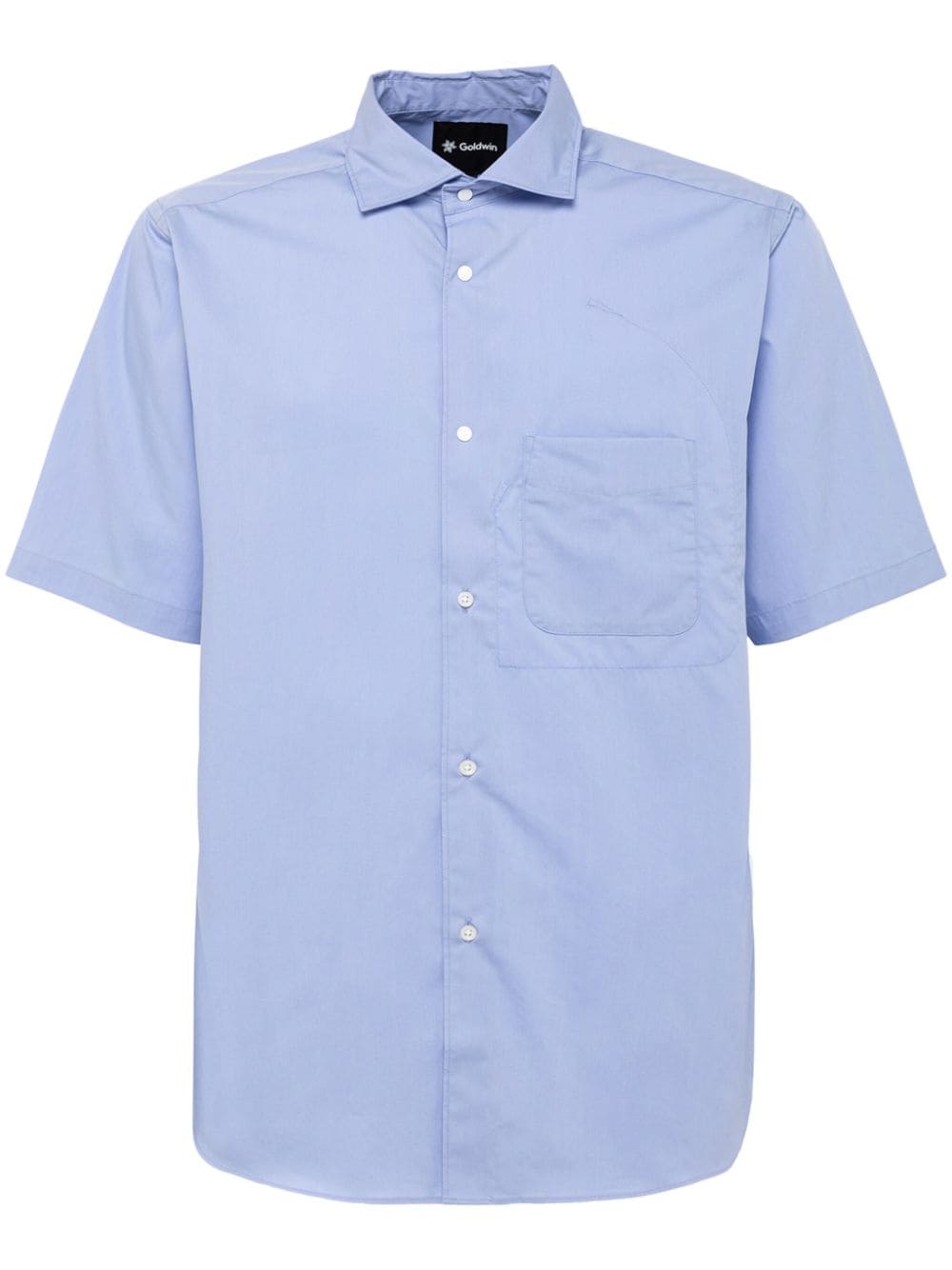 Goldwin Short-sleeve Cotton Shirt In 蓝色
