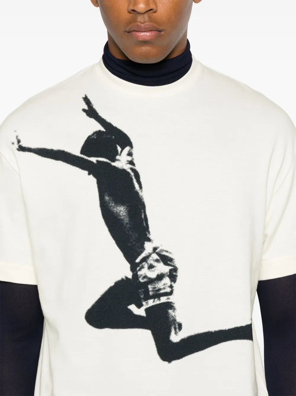 Jil Sander T-shirt met print Beige