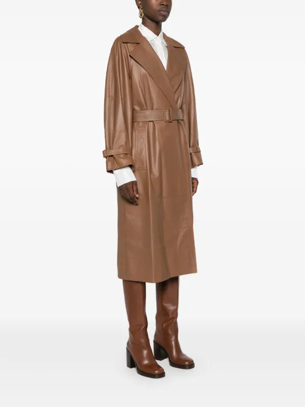トレンチコート MAX MARA Women Trench Coats 2511011101600029 Brown Max Mara gabardine-weave Trench Coat | Brown | FARFETCH